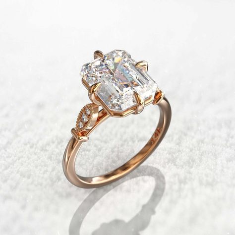 Square diamond engagement ring