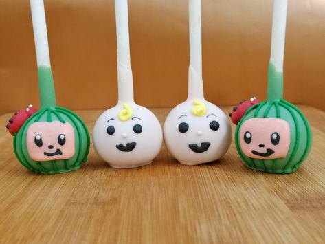 Cocomelon Cake Pops Ideas, Coco Melon Cake Pops, Cocomelon Cake Pops, Coco Melon Cake, Cocomelon Theme, Cocomelon Cake, Melon Cake, Coco Melon, Cocomelon Birthday