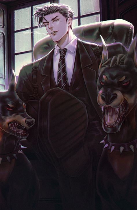 Mob Boss Art, Anime Mafia Boss Male, Mafia Boss Anime, Billionaire Man, Mafia Princess, Anime Suit, Funny Cartoon Images, Mafia Boss, 2 Man