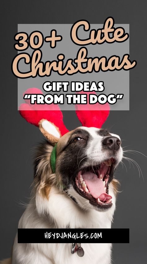 From sweet gifts for dog moms, dads, and grandpaw-rents, to personalized gifts for pet parents and dog lovers that'll be treasured for years to come, check out over 30 cute Christmas gifts to give "from the dog" right here! #giftguide #fromthedog #doglover #giftideas Christmas Gifts From Dog, Dog Daycare Christmas Gifts, Dog Grandparents Gift Ideas, Christmas Gifts For Dog Daycare, Christmas Gifts For Dog Owners, Personalized Dog Gifts For People, Pet Gifts For Owner, Dog Owner Gifts Ideas, Dog Personalized Gifts