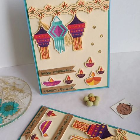 Diwali cards at artist_her were simple yet elegant. Happy Diwali 🪔 Diwali Card, Diwali Cards, Happy Diwali, Diwali