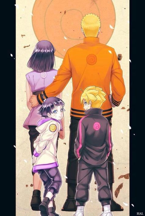 Naruto Uzumaki Boruto Uzumaki Hinata Hyuga Himawari Uzumaki Naruto Und Hinata, Naruto Y Hinata, Naruto Gaiden, Naruto Y Sasuke, Naruto Family, Uzumaki Family, Naruto Couples, Uzumaki Boruto, Familia Anime