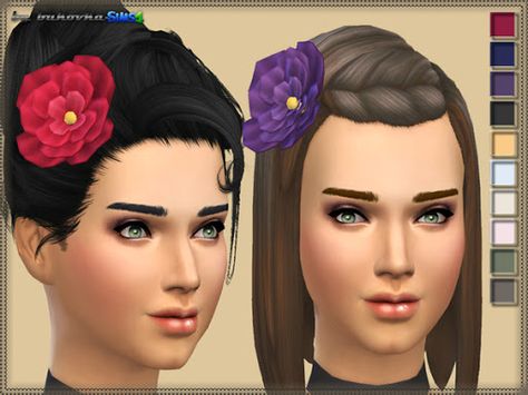 The Sims Resource: Flower by Bukovka Sims 4 Update, Cc Sims, Sims 4 Cc Finds, Ts4 Cc, Flower Hair Pin, Cc Finds, Flower Hair Accessories, Flower Accessories, The Sims Resource