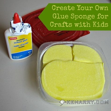 Glue Sponge: Make Crafts and Art Projects Easier for Kids - Kenarry.com Glue Sponge, Sponge Crafts, Kids Summer Camp, Impossible Is Nothing, Colorful Wreath, Toddler Stuff, Craft Techniques, School Glue, Homeschool Art