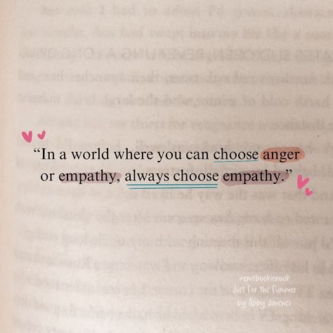 always choose empathy 💗🌟 - omg this book. this was my first read from abby jimenez + i immediately added more of her books to my tbr 📚 my bestie was reading this and told me i needed to read it immediately, so i started the audiobook and 🤩 - emma (the fmc) is a character now near and dear to my heart. as an angry girlie, her unwavering empathy (though sometimes a flaw) was inspiring to me 🥹. her trauma + therapy journey is similar to mine and i could relate to a lot of her choices. - i l... Choose Empathy, Abby Jimenez, Fall Semester, My Bestie, A Character, Her. Book, Audio Books, My Heart, Collage