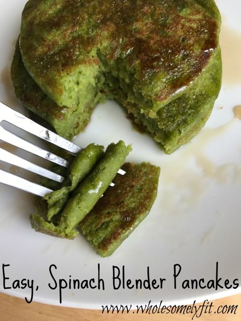 Spinach Blender Pancakes Spinach And Oats Pancakes, Spinach Oatmeal Pancakes, Grain Free Pancakes, Spinach Pancakes, Blender Pancakes, Morning Brunch, Oatmeal Pancakes, Oat Pancakes, Banana Oats