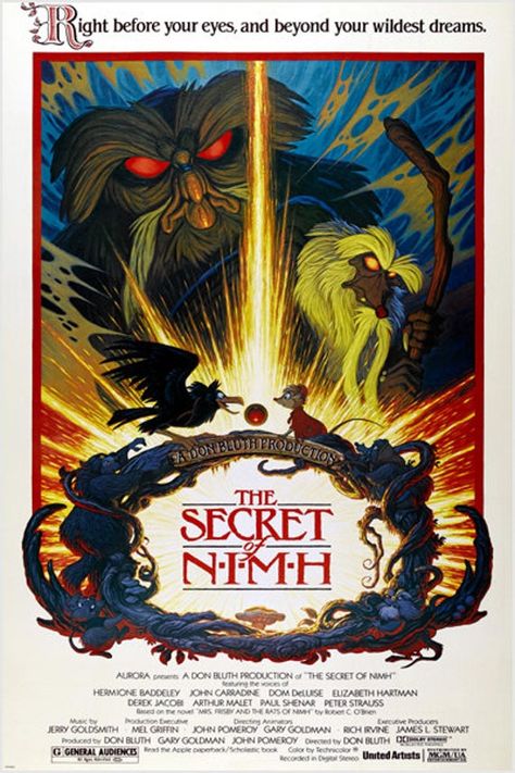 Villains In Movies, Saddest Movies, Happy Movies, Secret Of Nimh, The Secret Of Nimh, John Carradine, Walt Disney Movies, Best Kids Watches, Don Bluth