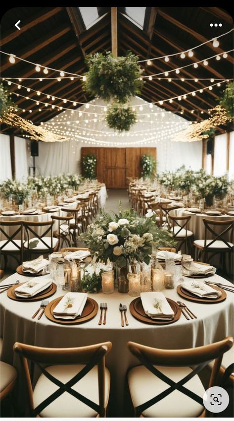 Rustic Table Settings Wedding, Elegant And Rustic Wedding Decorations, Eucalyptus Wedding Reception, Country Chic Wedding Table Decor, Cozy Chic Wedding, Modern Rustic Wedding Table Decor, Wedding Tables With Tablecloths, Rustic Venue Decor, Modern Rustic Centerpieces Wedding