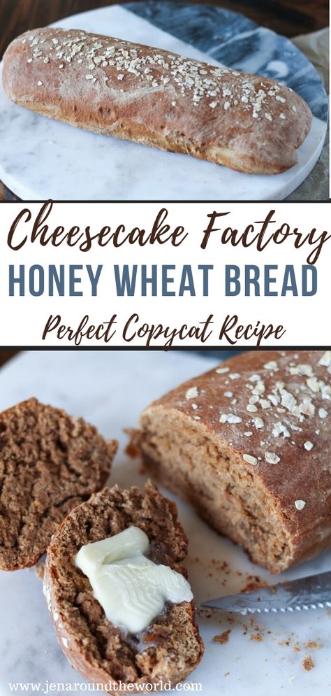 Homemade Honey Wheat Bread, Copycat Cheesecake Factory, Honey Wheat Bread, Cheesecake Factory Recipes, The Cheesecake Factory, Honey Wheat, Cloud Bread, Copykat Recipes, Copycat Restaurant Recipes