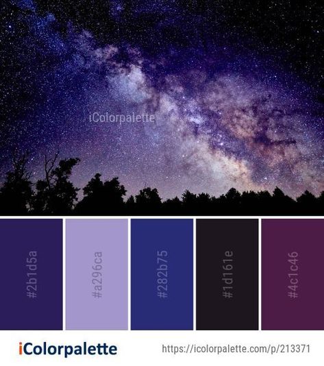 Night Color Palette, Color Palette Ideas, Galaxy Colors, Dark Color Palette, Hex Color Palette, Color Palette Challenge, Color Schemes Colour Palettes, Palette Ideas, Palette Art