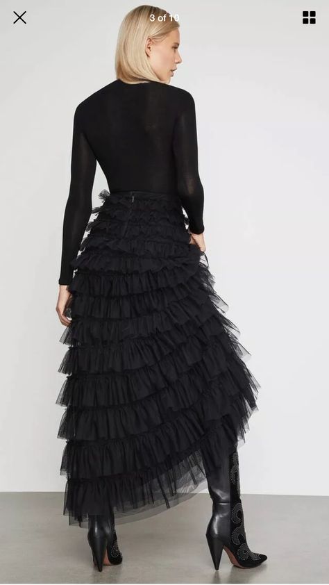 Black Tulle Skirt, Tulle Skirts Outfit, Tutu Skirt Women, Tule Rok, Tulle Skirt Black, Ruffle Maxi Skirt, Black Tulle, Fabulous Dresses, Skirt Women