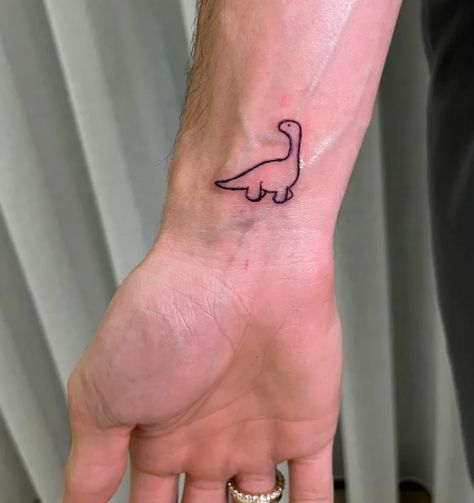 Friend Sister Tattoos, Loch Ness Monster Tattoo, Nessie Tattoo, Trumpet Tattoo, Playing Trumpet, Monster Tattoo, Loch Ness Monster, Loch Ness, Sister Tattoos