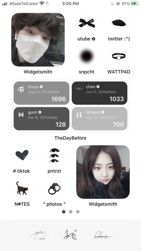 Gray Homescreen Aesthetic, Black And Grey Homescreen, Twice Homescreen Ideas, Jeongin Homescreen Layout, Phone Inspiration Black, Grey Homescreen Ideas, Phone Inspiration Kpop, Iphone Layout Homescreen Ideas Kpop, Ios Widgets Ideas