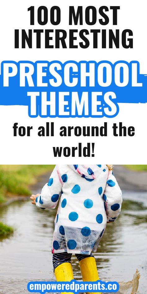 Do you struggle with knowing what to teach your child each day? Here are 100 amazing and fun preschool themes. Use these every week or month to help you create amazing lessons and content to teach your preschoolers! These work great at home or at a preschool | preschool themes | preschool themes by month | preschool themes weekly | Fun Preschool Themes, Unique Preschool Themes, Kindergarten Weekly Themes, Monthly Preschool Themes, Preschool Party Themes, Weekly Preschool Themes, Theme Preschool Ideas, Weekly Themes For Preschool, Daycare Themes Monthly