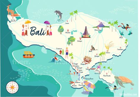 Bali Map, Bali Holidays, Bali Travel Guide, Legian, Gili Island, Jimbaran, Island Getaway, Seminyak, Tourist Spots