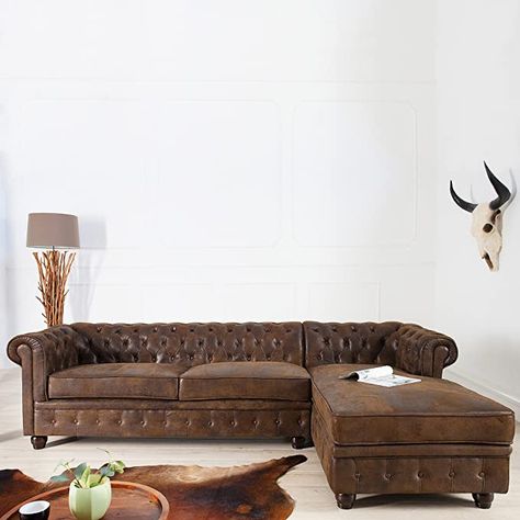 Brown Ottoman, Big Sofas, Table Stool, Chesterfield Sofa, English Style, Modern Retro, Corner Sofa, Furniture Collection, Seater Sofa