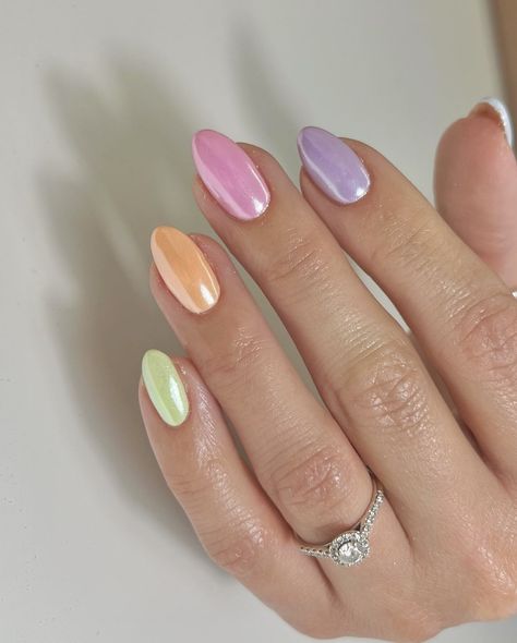 Nail Ideas Trending, Color Block Nails, Dark Blue Nails, Summer Nail Ideas, Edgy Nails, Blush Nails, Super Nails, Rainbow Nails, Sunny Beach