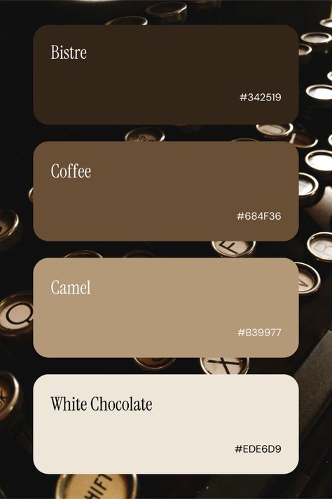 Bronze Color Palette Colour Schemes, Brown Tone Color Palette, Wood Brown Color Palette, Cool Brown Palette, Brown Website Design Inspiration, Earthy Brown Color Palette, Neutral Tone Palette, Brand Color Palette Luxury, Color Branding Palette