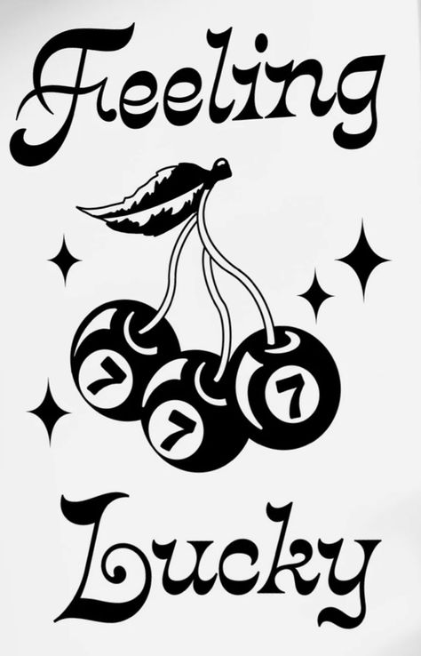 Eight Ball Cherry Tattoo, Feeling Lucky Wallpaper, Cherry Eight Ball, 8 Ball Aesthetic, 8 Ball Graphic, Cherry 8 Ball, Lucky 8 Ball, Balls Quote, Cowboy Tattoos