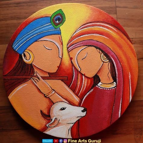 Canvas Painting Ideas Of God, Radha Krishna Small Canvas Painting, Abstract God Painting, Hindu Gods Art Painting, God Abstract Painting, Abstract Painting Of God, Radha Krishna Modern Art Paintings, God Painting Canvas, God Drawing Hindu