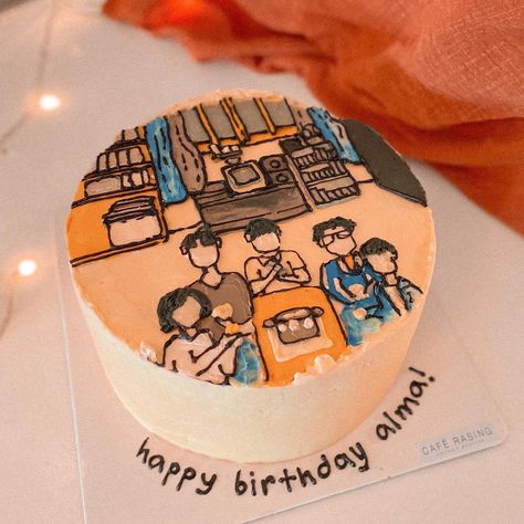 Reply 1988, Painted Cake, Pretty Cake, Korean Cake, Bday Cake, Painted Cakes, Cake Designs Birthday, Pretty Cakes, Cake Ideas