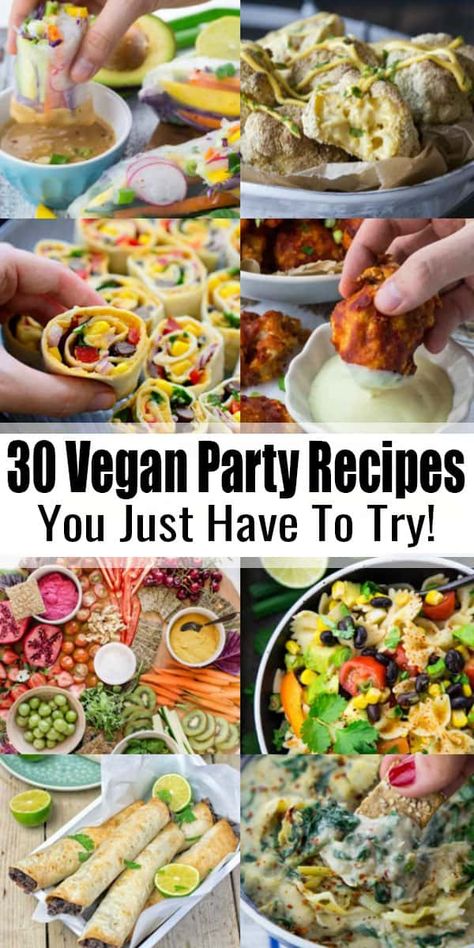 Vegan Party Recipes, Vegan Finger Food, Salads Vegan, Party Fingerfood, Easy Potluck Recipes, Vegan Finger Foods, Resep Vegan, Vegan Appetizers Recipes, Vegan Potluck