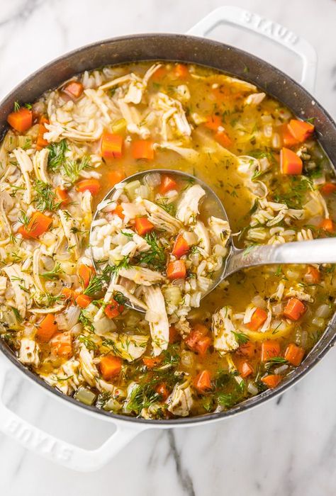 Medicine Ball Chicken Soup, Chicken Vegetable Rice Soup, Chicken Vegetable Rice, Vegetable Rice Soup, Lemony Chicken, Baker By Nature, Prep Food, Rice Soup Recipes, Chicken Rice Soup