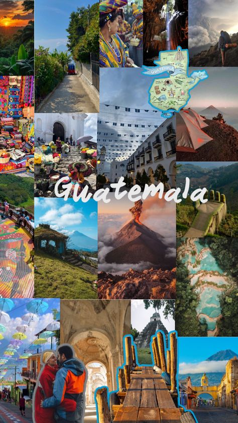 Guatemala Aesthetic Wallpaper, Guatemala Wallpaper, Travel Baddie, Manifesting Vision Board, Art Wallpaper Iphone, Future Travel, Aesthetic Collage, Travel Bucket List, Travel Bucket