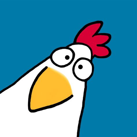 Cartoon Chicken Drawing Funny, Chicken Face Drawing, Chicken Drawing Simple Cute, Drawing Chickens Easy, Chicken Doodle Drawing, How To Draw A Chicken, Funny Chicken Drawing, Drawing Of Chicken, Chicken Drawing Simple