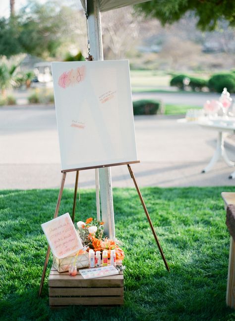 Creative Guest Book Alternatives Colorful Outdoor Wedding, Wedding Ideas Red, Canvas Guest Book Wedding, Guest Book Canvas, Creative Guest Book, Vegas Wedding Venue, Colorful Wedding Ideas, Las Vegas Wedding Venue, Art Gala