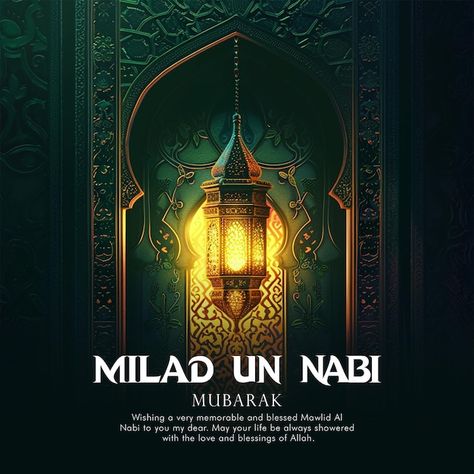 Milad Mubarak, Ala Hazrat, Milad Un Nabi, Green Theme, Stencil Patterns, Media Post, Social Media Post, Branding Design, How To Memorize Things