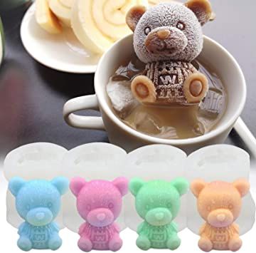 Amazon.com: Yamteck Bear Ice Mold 4 Pack, Ice Cube Trays Molds 3D DIY Drink Cake Decoration for Christmas, Party, Family to Make Lovely Ice Coffee, Juice, Cocktail. Candy Gummy Fondant Chocolate Soap Candle Mold: Home & Kitchen Bear Drink, Candy Gummy, Ice Cube Tray Molds, Drink Decorations, Ice Pop Molds, Silicone Chocolate Molds, Ice Bear, Diy Drinks, Chocolate Soap