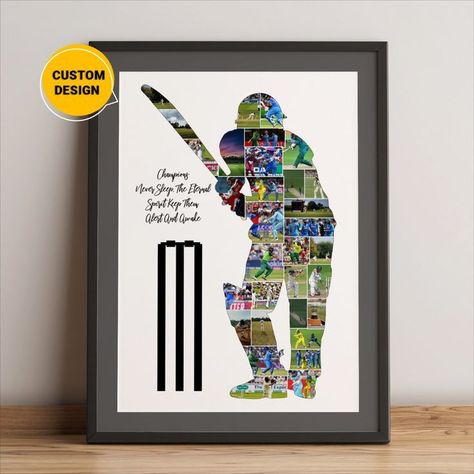 Cricket gifts ideas, Cricket gifts for guys, Cricket personalized gifts, Cricket art Cricket Photo, Cricket Art, Karate Gifts, Gifts For Son, Cricket Poster, Metal Photo Prints, Wood Photo Prints, Collage Foto, Sports Lover Gifts