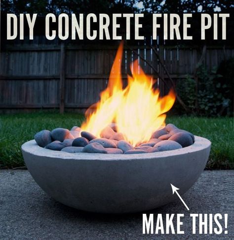 Top 32 DIY Concrete And Cement Projects For The Crafty Side Of You Diy Concrete Fire Pit, Concrete Fire Pit, Pergola Diy, Fire Pit Materials, Cement Patio, Outside Seating, Concrete Fire Pits, Fire Pit Designs, Diy Concrete