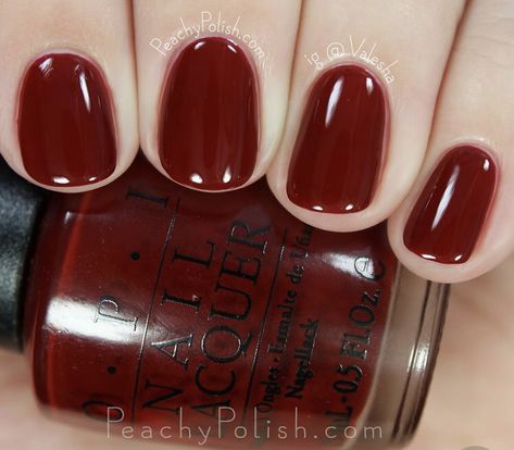 Essie Nail Polish Fall, Opi Red Nail Polish, Opi Gel Nails, Red Gel Nails, Opi Nail Colors, Red Nail Polish, Red Nail, Opi Nail Polish, Opi Nail Lacquer