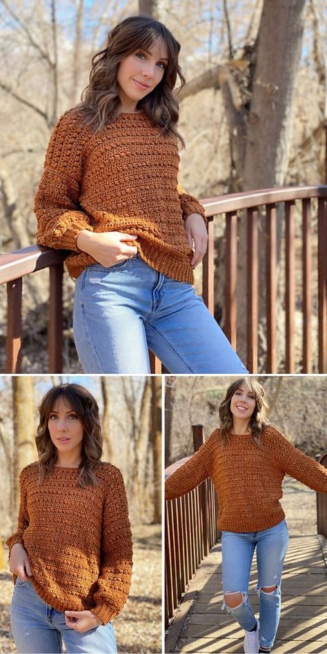 If you are all in for oversized cozy sweaters, you must try this pattern. Cute bubble details and balloon sleeves give this design a flare. What might look as a complicated project to uptake is in fact a beginner friendly fun pattern. It is a great basic sweater style that will make home in your wardrobe for years. #freecrochetpattern #crochetpattern #crochetsweater #crochetpullover Cute Crochet Sweater, Easy Crochet Beginner, Crochet Vs Knit, Crochet Sweater Ideas, Cold Wear, Cozy Sweaters Autumn, Crochet Beginner, Crochet Kimono, Crochet Cardigan Sweater