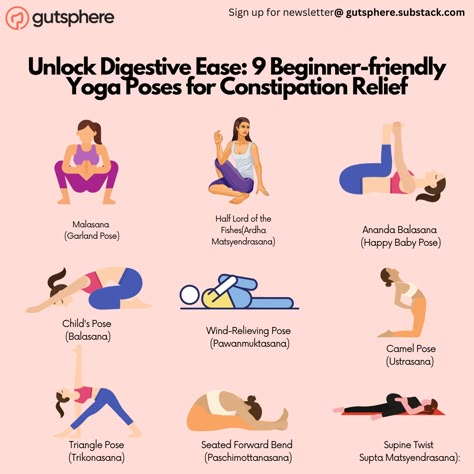 Exercise For Constipation, Mind Exercises, Yoga Poses For Constipation, Yoga For Constipation, Constipation Relief Fast, Digestion Yoga, Help Constipation, Morning Yoga Routine, Gas Relief