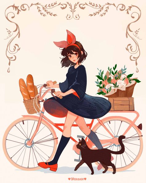 💖 vicki 💖 on Twitter: "delivery service~ 🥖💐… " Studio Ghibli Fanart, Personajes Studio Ghibli, Anime Head, Ghibli Artwork, Studio Ghibli Movies, Japon Illustration, Studio Ghibli Art, Ghibli Movies, Ghibli Art