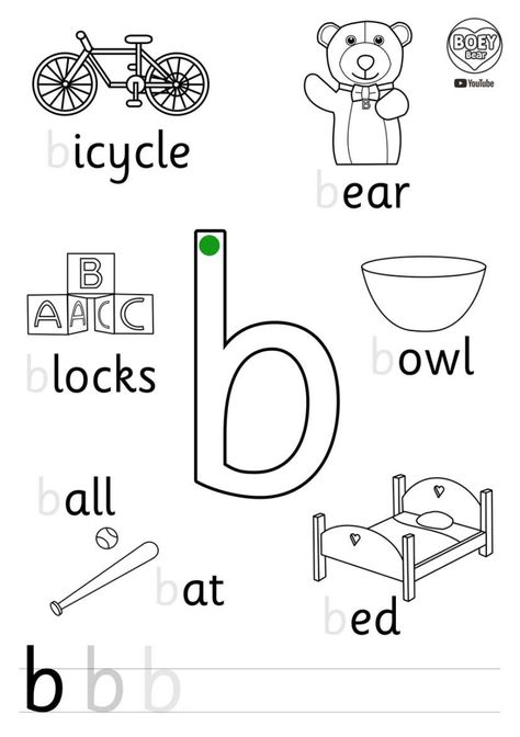 Free printable for eyfs, reception class, foundation stage, preschool, toddlers and homeschooling. Phonics letter sound B, with a Montessori finger tracing letter in the centre. #eyfs #freeprintable #phonics #letterwriting #abc #reception #preschool #toddler #homeschool #montessori B Phonics Worksheet, Letter Sound Worksheets Preschool, Letter Sound Activities Kindergarten, Letter A Phonics, Jolly Phonics Worksheets, Eyfs Reception, Worksheet Alphabet, Hopscotch Game, Letter B Activities