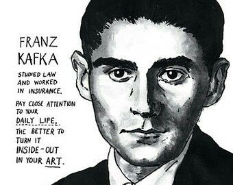 Kafka Sketch, Kafka Poster, Kafka Portrait, Wash Drawing, Kiss Outfits, Ink And Wash, Literature Humor, Studying Law, Franz Kafka