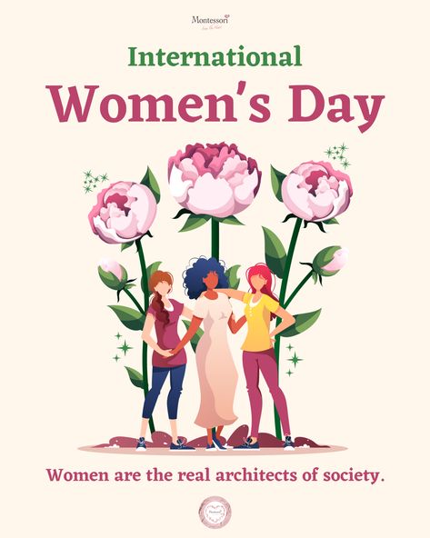 March-8-International-Women-Day-Montessori-From-The-Heart | Women are the real architects of the society Nature Crafts Kids, Black Love Artwork, Stem Crafts, Summer Slide, Free Infographic, International Women’s Day, Stem Education, International Women's Day, Heart Women