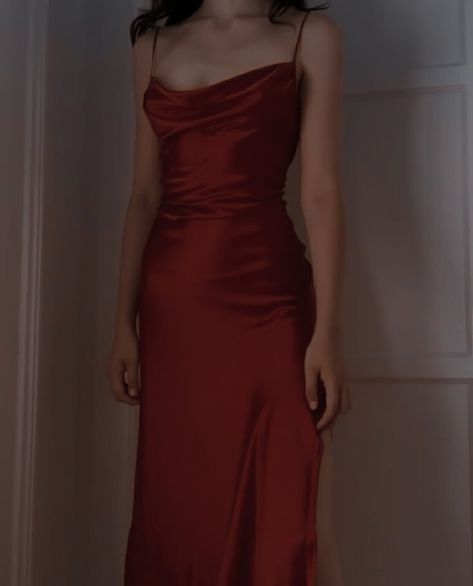 Dark Red Silk Dress, Silk Dress Aesthetic, Elegant Red Dress, Red Silk Dress, Hello December, Satin Dress Long, Military Ball, Red Bodycon Dress, Maroon Dress