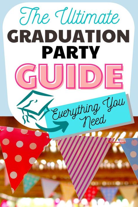 It can seem a little overwhelming to plan your child's graduation party. That's why you need these Graduation Party Ideas: The Ultimate Guide! The end of their senior year is filled with so many activities...and it's very emotional and overwhelming to think they are all grown up and heading off to college in a few short months. Start with the perfect way to plan and keep you on track with this Graduation Party Checklist. #graduationparty #gradparty #graduationpartyideas #highschoolgraduation Grad Party Checklist, Party Candy Bar Ideas, Graduation Gift Ideas For Daughter, Graduation Party Candy Bar, Graduation Party Appetizers, Graduation Party Printables, Easy Graduation Party Food, Backyard Graduation Party Ideas, Graduation Party Checklist