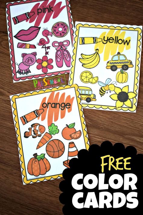 Preschool Color Activities, Kindergarten Colors, Color Flashcards, Free Preschool Printables, Preschool Colors, Flashcards For Kids, Teaching Colors, Math Coloring, Colouring Printables