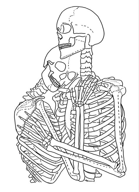 Skeleton Love Art Drawings, Skulls Hugging Tattoo, Hugging Skeleton Tattoo, Things To Draw Skeleton, Skeletons Hugging Drawing, Skeleton Line Drawing, Skeletons Kissing Drawing, Skeleton Love Drawing, Two Skeletons In Love Tattoo