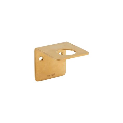 Store your Meraki hand soaps, conditioners, shampoos and more in a functional way with this wall bracket. It is called Supply and is made of stainless steel with a brass finish for a raw and elegant look. Fits our 275 ml + 490 ml bottles.Product Overview Dimensions: 2.28"L x 2.64"W x 2.28"H Materials: Stainless steel C Soap Dispenser Wall, Above The Sink, Summer Furniture, Wall Bracket, Gold Walls, Soap Holder, Wall Mounted Shelves, Steel Wall, Burke Decor