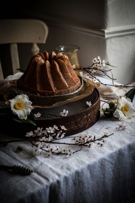 linda lomelinos banana cake with bourbon caramel Twigg Studios, Banana Bundt Cake, Linda Lomelino, Banana Bundt, Bourbon Caramel Sauce, Bourbon Caramels, Bourbon Caramel, Mini Bundt, Chocolate Bundt Cake