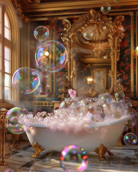 Bathtub Bubbles Aesthetic, Pink Bubbles Aesthetic, Relaxing Background Wallpapers, Bubble Bath Art, Perfumes Notes, Bubble Bath With Candles, Pink Bubble Bath, Bubble Bath Aesthetic, Bubbles Aesthetic