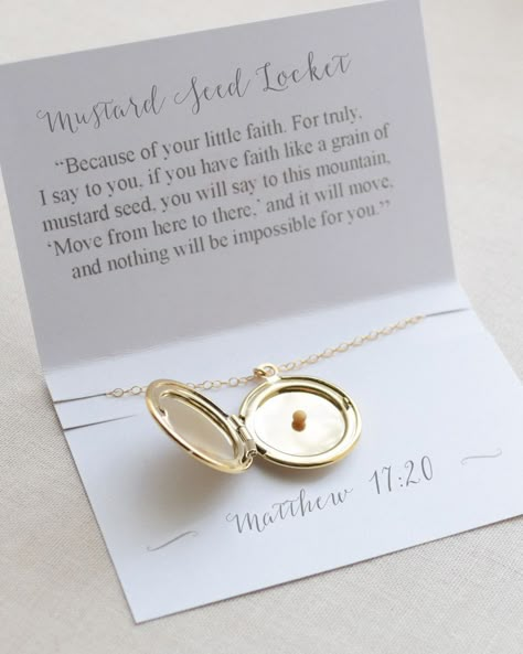 Dazzling Jewelry, Beautiful Scripture, Round Locket, Gold Locket, Christian Jewelry, Mustard Seed, Rose Gold Jewelry, Rose Gold Necklace, Locket Necklace