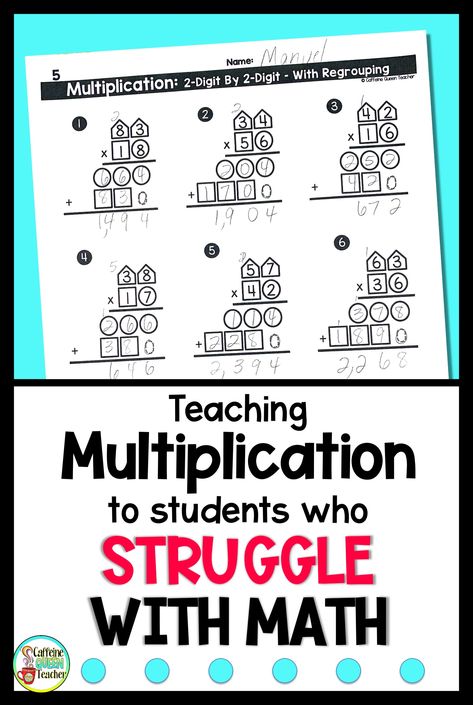 Three Digit By Two Digit Multiplication, How To Teach Multi Digit Multiplication, Two Digit Multiplication Activities, Teaching 2 Digit Multiplication, Long Multiplication Activities, Teaching Double Digit Multiplication, 3 Digit By 2 Digit Multiplication, Multiplication 3 Digit By 2 Digit, Teaching Long Multiplication